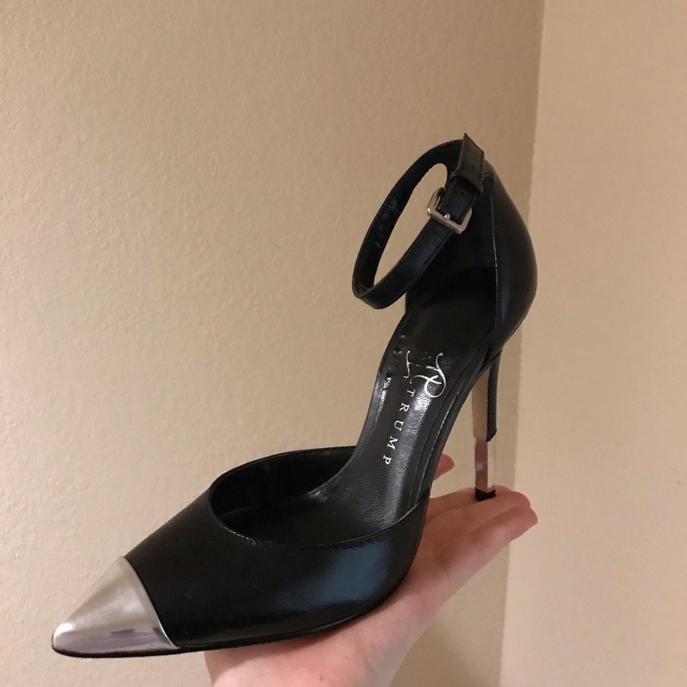 Ivanka Trump Black & Silver heels